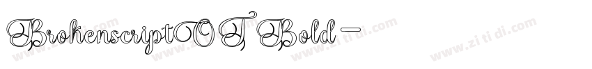 BrokenscriptOT Bold字体转换